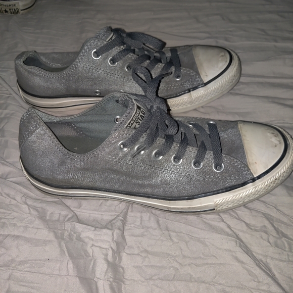 Converse Chuck Taylor All Star Low CT Ox 545025F Admiral grey metallic women's 8 - Picture 4 of 9